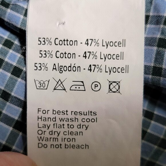 Peter Millar Shirt Mens XL Blue Plaid Crown Crafted Button Down Long Sleeve - Picture 9 of 11